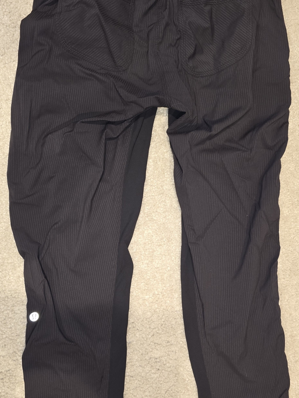 lululemon athletica Black Pinstripe Track Joggers
